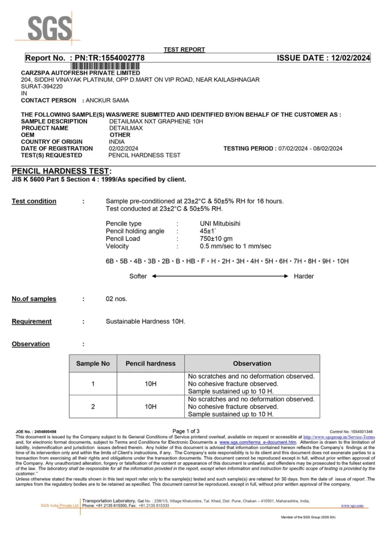 detailmax-nxt-graphene-ceramic-coating-test-report-page-1